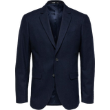 48 - Elastan/Lycra/Spandex - Slids Overdele Selected Slim Fit Blazer - Navy Blazers