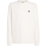 Tommy Hilfiger Rund hals Overdele Tommy Hilfiger Waffle Texture Long Sleeve T-shirt - Ancient White