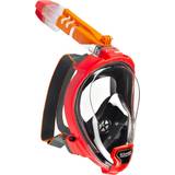 Hvid Dykkermasker Ocean Reef Aria QR+ Quick Release Full Face Snorkeling Mask with Mouthpiece 180 Degree Underwater Vision S/M