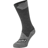 Sealskinz Elastan/Lycra/Spandex Undertøj Sealskinz All Weather Mid Length Sock - Black/Grey Marl