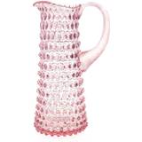 Krystalglas - Pink Servering Anna von Lipa Hobnail Kande 1L