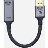 DisplayPort-kabler - HDMI - Sort Nördic DPHM-104 Displayport - HDMI Adapter M-M 0.2m
