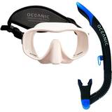 Hvid Snorkelsæt Oceanic Shadow Mask Snorkeling Set Deluxe