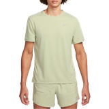 Grøn - Mesh Tøj Nike Men's Miler Short Sleeve Dri-FIT UV Running Top - Sea Glass/Olive Aura/Heather