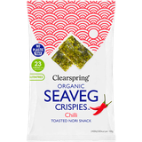 Sukkerfrie Snacks Clearspring Organic Seaveg Crispies Chilli Crispy Seaweed Thins 4g