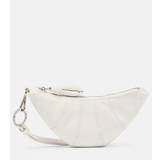 Hvid Møntpunge LEMAIRE Croissant leather coin purse with strap - white - One fits all