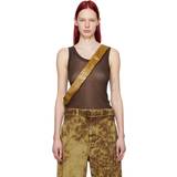 Firkantet - XS T-shirts & Toppe LEMAIRE Brown Seamless Tank Top BR490 Dark Chocolate
