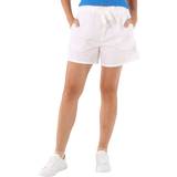 Moncler Dame Bukser & Shorts Moncler Ladies White Gabardine High-Waisted Drawstring Shorts, Brand US 2