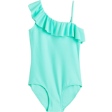 Turkis Badedragter H&M One Shoulder Swimsuit - Turquoise (1024745006)