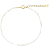 Hvid Armbånd Sorelle Jewellery Tiny Bracelet - Gold/Pearls