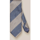 Eton Herre Slips Eton Silk Linen Tie Blue Stripe Accessories ONE blå Herre Butler Loftet