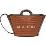 Bomuld - Snørre Håndtasker Marni Orange & Khaki Small Tropicalia Bucket Bag ZO750 Brick/Olive UNI
