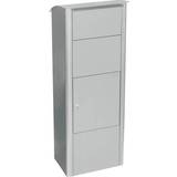Postkasser & Stolper MEFA Beech Parcel Box 457 Ruko Lock - White Aluminium