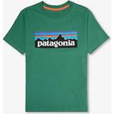 Patagonia Aftagelig hætte Børnetøj Patagonia Kid's P-6 Logo T-shirt XS, green