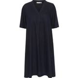 32 - Dame - Korte kjoler - V-udskæring InWear Ellieiw Dress Kjoler 30109316 Marine Blue