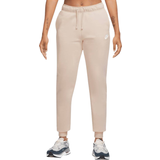 Beige - Kort Bukser & Shorts Nike Sportswear Club Fleece Women's Mid-Rise Joggers - Sanddrift/White