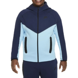 XL Overdele Nike Big Kid's Sportswear Tech Fleece Full-Zip Up Hoodie - Midnight Navy/Aquarius Blue/Black/Black
