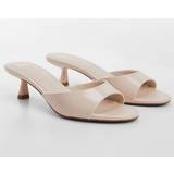 3 - Lak Hjemmesko & Sandaler Mango Women's Patent Leather Effect Heeled Sandals Lt-pastel