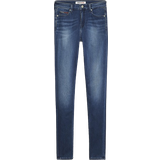 Tommy Hilfiger Dame Jeans Tommy Hilfiger Nora Mid Rise Skinny Faded Jeans - New Niceville Mid Blue Stretch