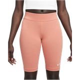 Nike Women's Sportswear Essential Mid Rise 10" Biker Shorts - Madder Root/White