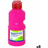 Tempera-maling Giotto Tempera Fluo Pink 250 ml 8 enheder
