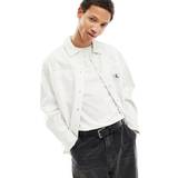 Calvin Klein Bomuld Overtøj Calvin Klein Oversized Cotton Twill Shirt Jacket White