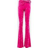 Versace Pink Bukser & Shorts Versace Flared velvet pants pink