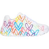 Syntetisk Sneakers Skechers Kid's JGoldcrown Uno Lite Spread the Love - White/Multi