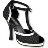 D'Orsay Pumps With Strap - Black/White
