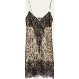 Balmain Sort Kjoler Balmain python-print lace minidress women Silk Black