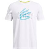 Under Armour Gul Overdele Under Armour Men's Curry Champ Mindset T-Shirt White Sky Blue