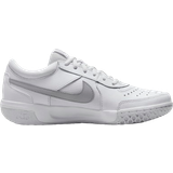 38 ½ - Læder Ketchersportsko Nike Court Air Zoom Lite 3 W - White/Metallic Silver