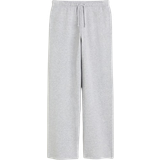 H&M Polyester Bukser & Shorts H&M Wide Joggers - Light Gray Melange