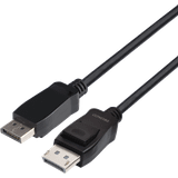 DisplayPort-kabler - Sort Deltaco LSZH 1.2 DSC 1.4 DisplayPort - DisplayPort M-M 1m
