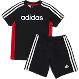 adidas Junior Linear T-shirt & Shorts Set - Black