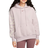 20 - Oversized Overdele Nike Women's Sportswear Phoenix Fleece Oversized Logo Hoodie - Platinum Violet/Light Orewood Brown/Smokey Mauve