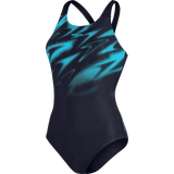 Speedo HyperBoom Placement Muscleback Swimsuit - Navy/Blue