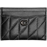 Coach Tegnebøger & Nøgleringe Coach Essential Card Case With Pillow Quilting - Nappa Leather/Pewter/Black