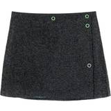 Ganni Sort Nederdele Ganni Mini Lamé Tweed Wrap Skirt