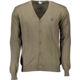 Grøn - V-udskæring Trøjer U.S. Polo Assn. Green Cotton Sweater Green