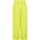 Dame - Gul Bukser & Shorts Bitte Kai Rand Airy Linen Bukser, Fluorescent Yellow