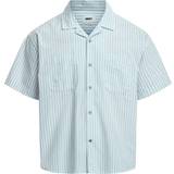 Obey Herre Tøj Obey Men's Short Sleeve Bigwig Stripe Shirt White
