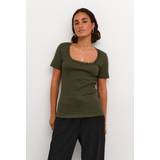 38 - Jersey Overdele Kaffe KAmaibritt T-shirt Grün Größe für Damen