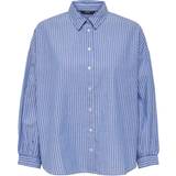 Løs - Skjortekrave Skjorter Only Arja L/S Stripe Shirt - Blue