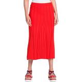 Stella McCartney Rød Tøj Stella McCartney Ribbed-knit cotton midi skirt red