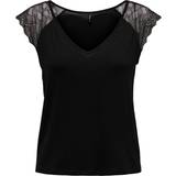 Esprit XL Bukser & Shorts Esprit Only T-shirt Onlpetra S/S Lace Mix Top CS JRS för Dam svart