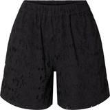 Selected Dame Sko Selected Broderie Anglaise Shorts Sort