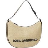 Karl Lagerfeld Rund hals Tøj Karl Lagerfeld Beuteltasche K/Moon Raffia 241W3020 Umhängetaschen Nude Damen