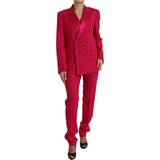 Lange ærmer - Rød Jakkesæt Dolce & Gabbana Elegant Red Slim Fit Piece Martini Women's Suit