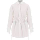 MSGM Dame Kjoler MSGM Mini Shirt Dress With Cut-Outs And Bows